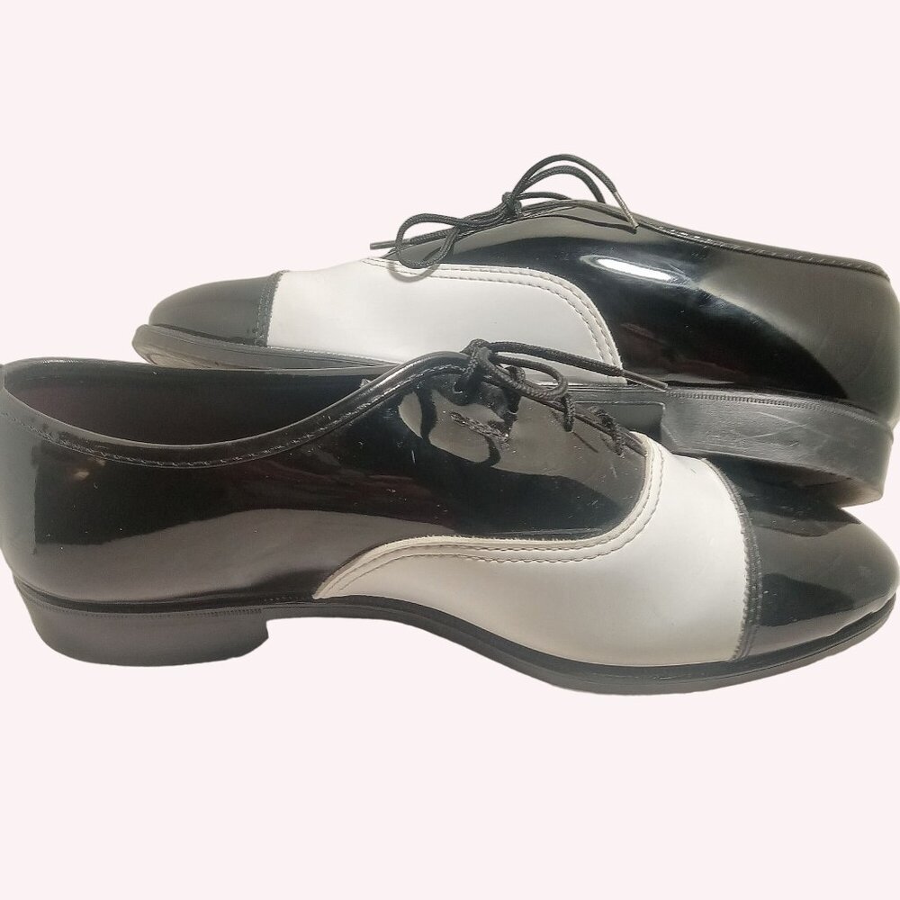Gateway Formal Footwear Spectators Shoes 8 Men's Retro Rockabilly Shiny Tux USA - Picture 6 of 12